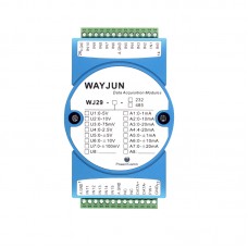 16-CH Analog Signal 4-20mA or 0-10V to RS485/232 Modbus Rtu Converters WJ29