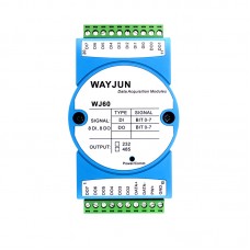 8-CH DI and 8-CH DO Digital Signal to RS485/232 Modbus IO Module WJ60