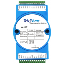 4-way difference encoder pulse counter, speed measurement, Modbus RTU module WJ67