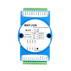 4-ch DI 4-ch Relay Output, Isolated RS485/232 with Modbus RTU Remote IO Module WJ70